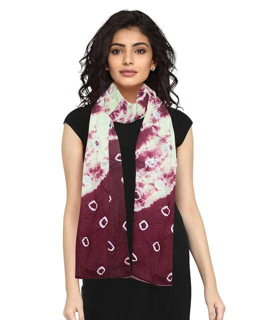 Maroon & Cream Cotton Dupatta: Elegant & Versatile Accessory