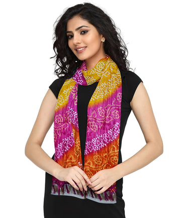 Vibrant Multicolor Bandhani Dupatta: A Blend of Tradition and Elegance