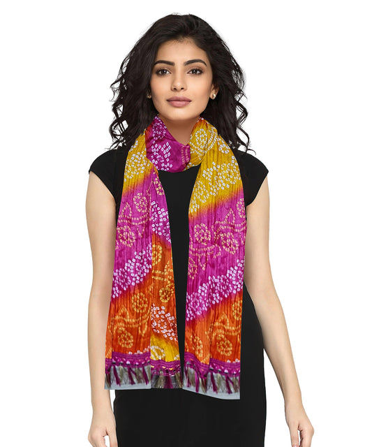 Vibrant Multicolor Bandhani Dupatta: A Blend of Tradition and Elegance